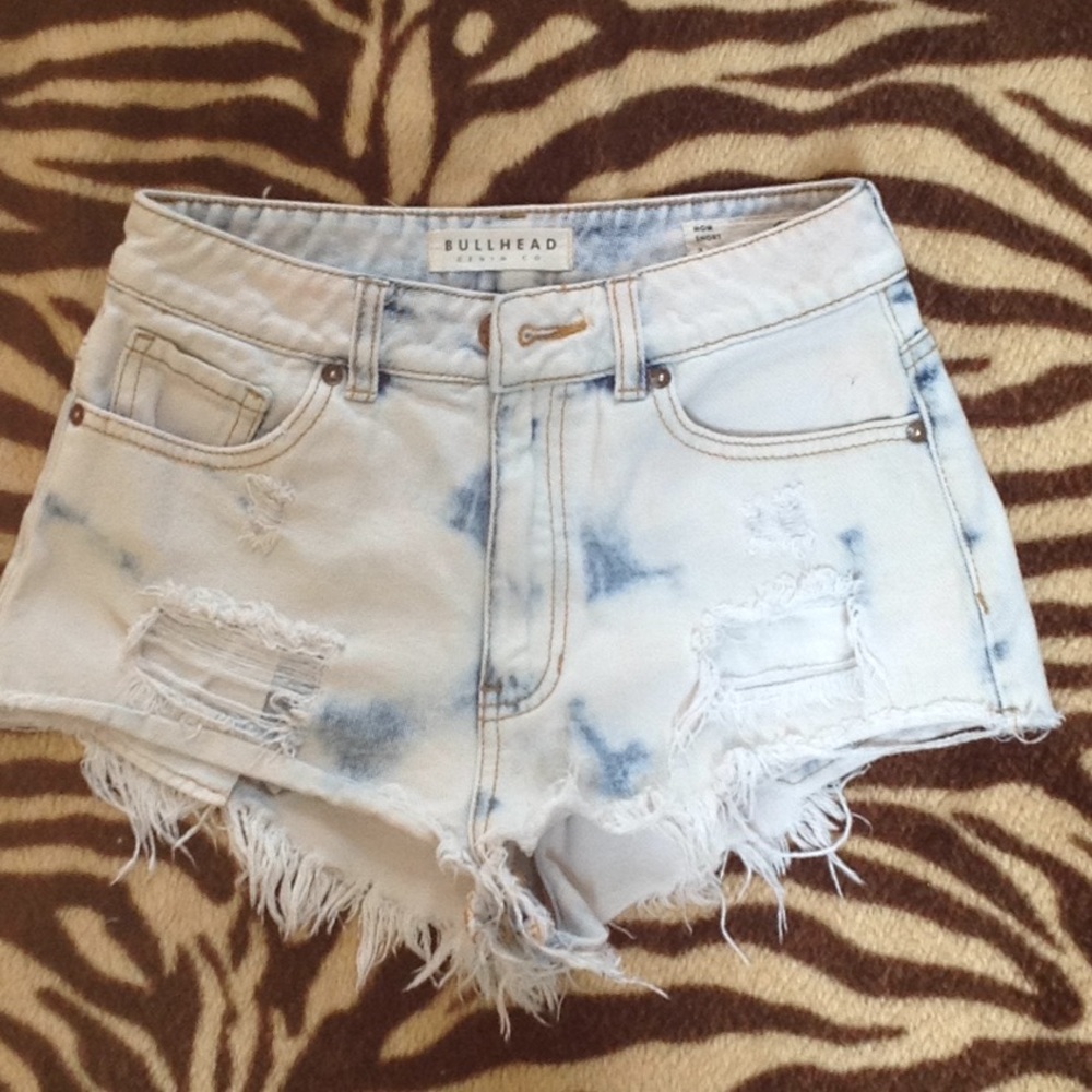 Denim short shorts